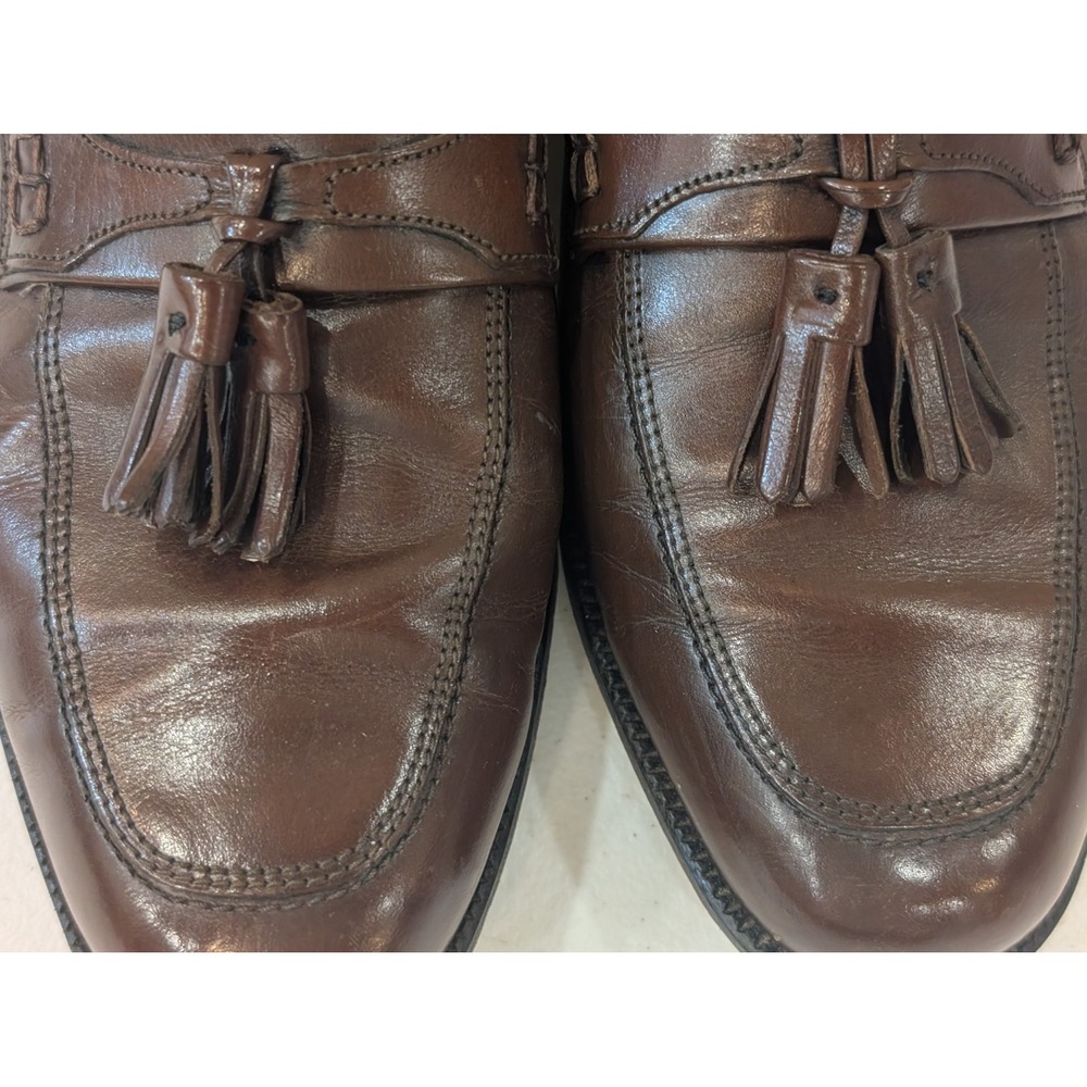 Florsheim Men's Brown Leather‎ Tassel Loafers Size 8.5 D Slip-On Dress Shoes - Picture 3 of 9